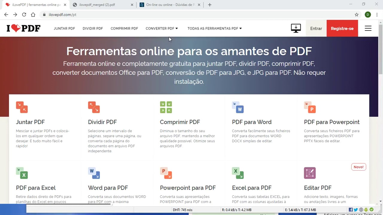 Converter PDF para Word com ILovePdf