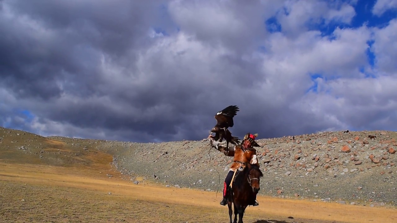 The Eagle Hunters of Western Mongolia - Training a Young Eagle.