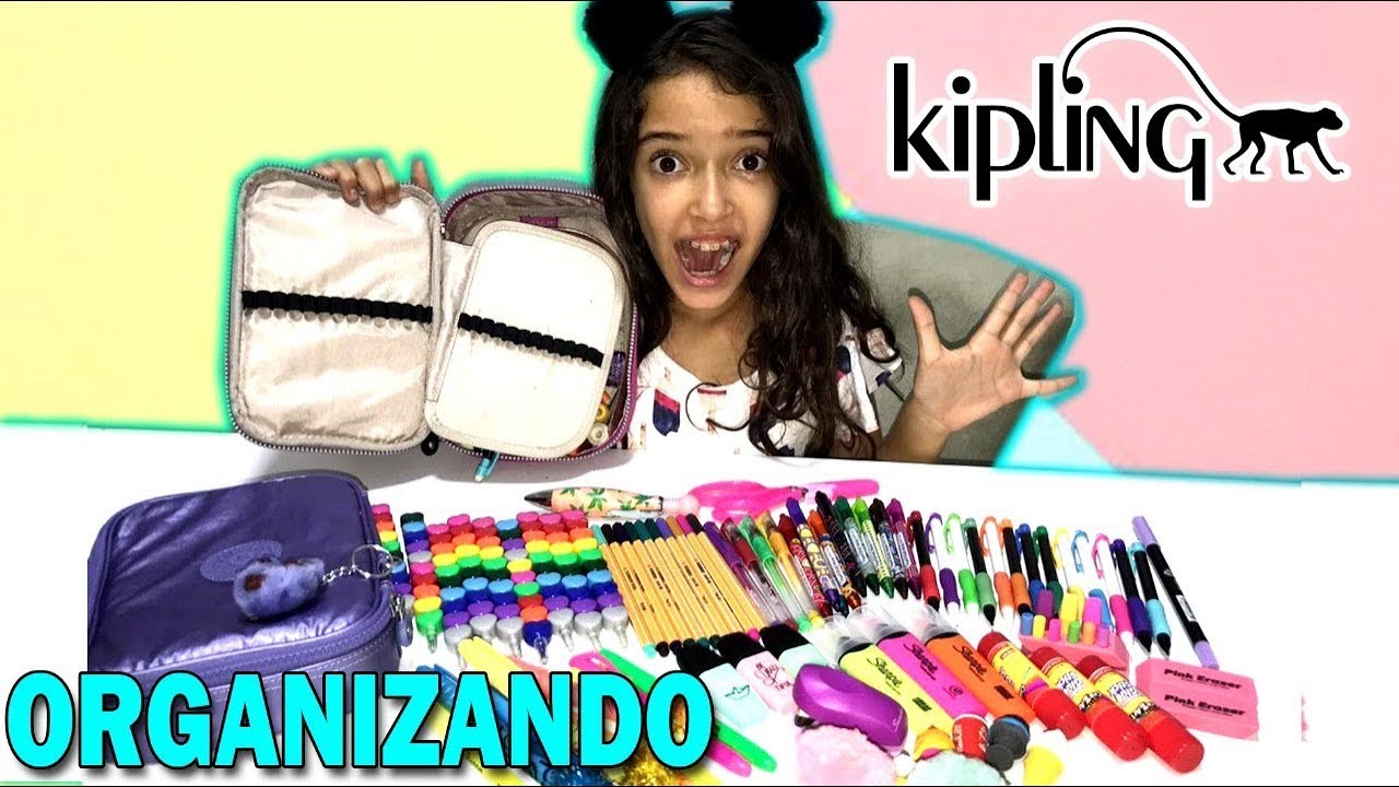 ORGANIZANDO MEU ESTOJO KIPLING 100 PENS | MATERIAL ESCOLAR 2019