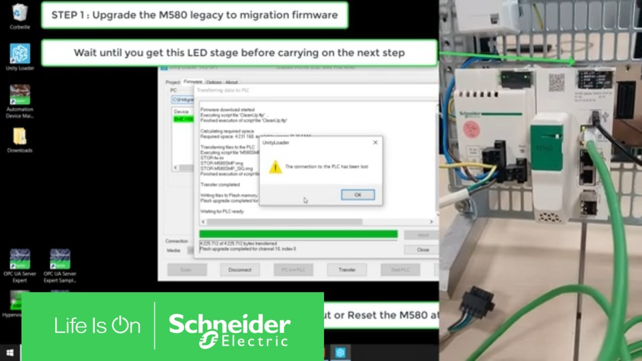 How to Upgrade M580 CPU Legacy Firmware to Version 4.xx | Schneider Electric Support