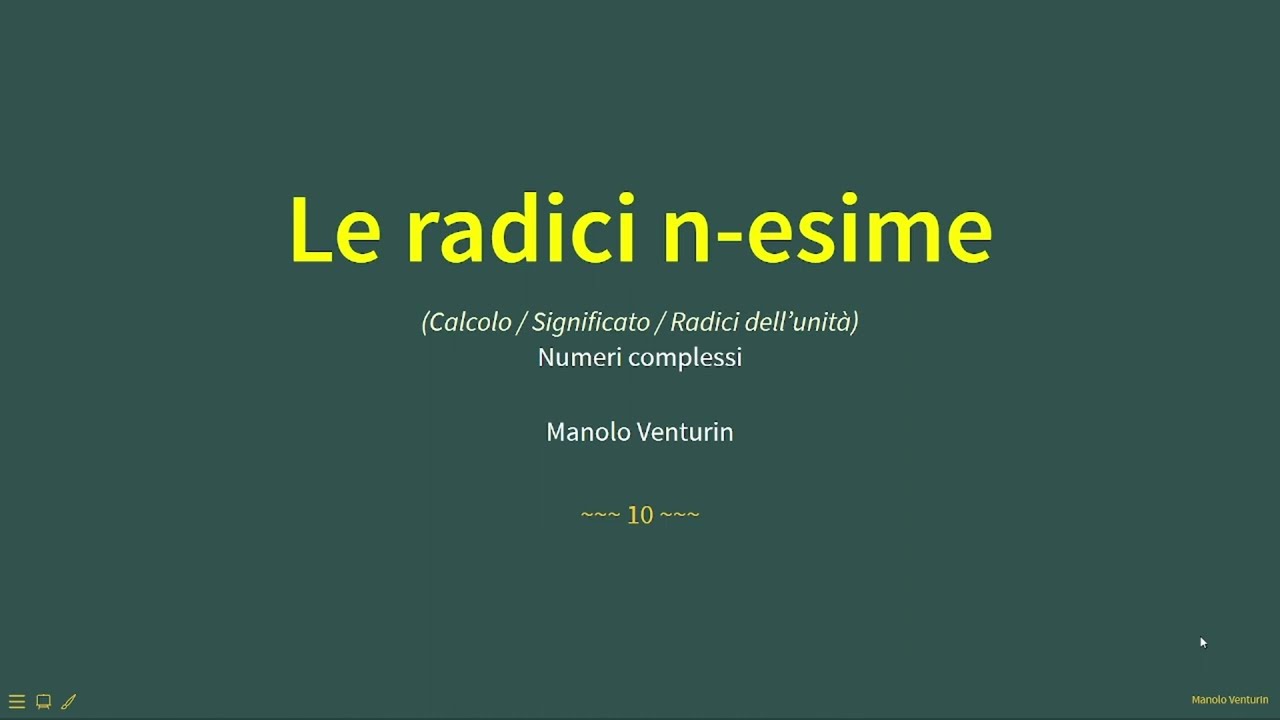 [11.12] Le radici n-esime di un numero complesso
