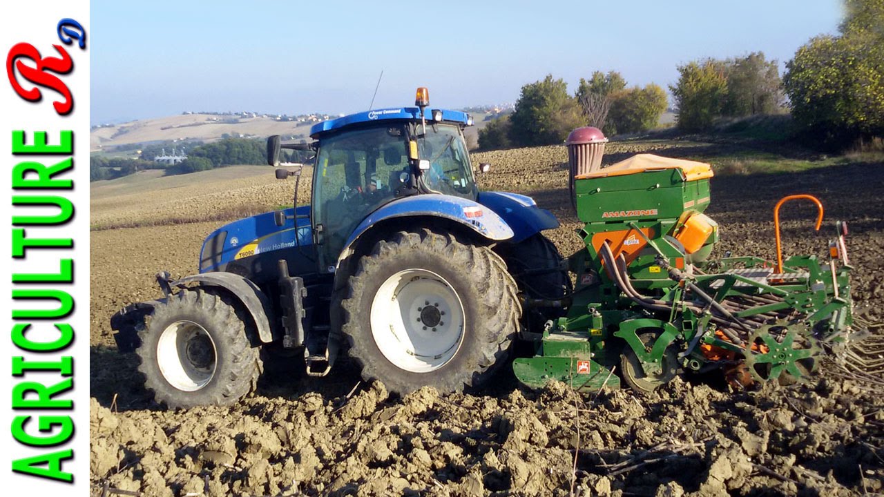 New Holland T6090 + Amazone AD-P 303  Special - Sowing 2015