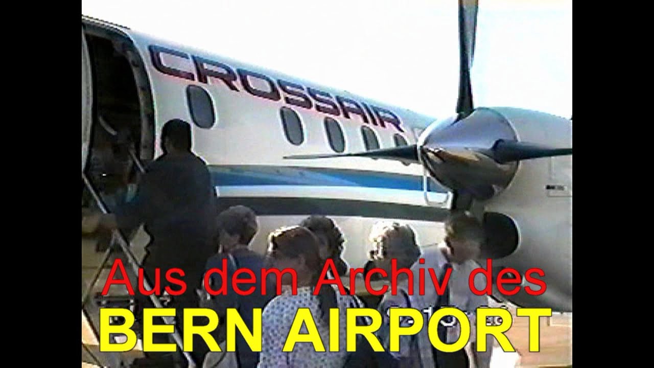 Flug Bern - Berlin Tempelhof - Bern Crossair Saab 340B 1993