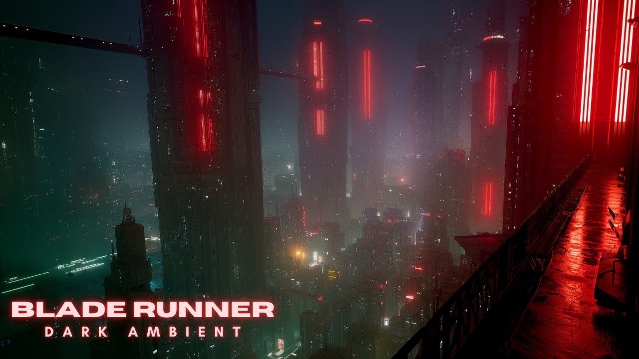 Blade Runner Neon City 4K | Dark Sci-Fi Ambient For Immersion & Work