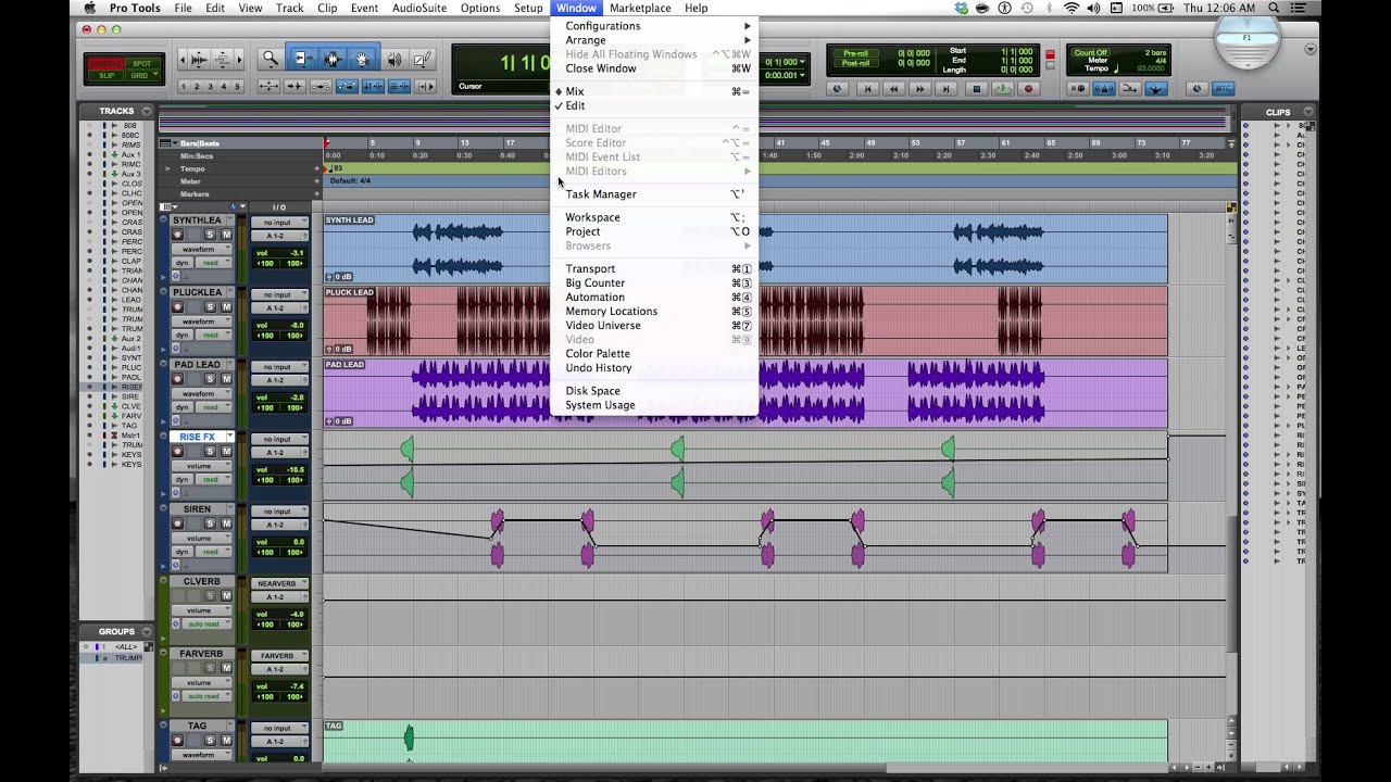 Pro Tools 10 automation tutorial