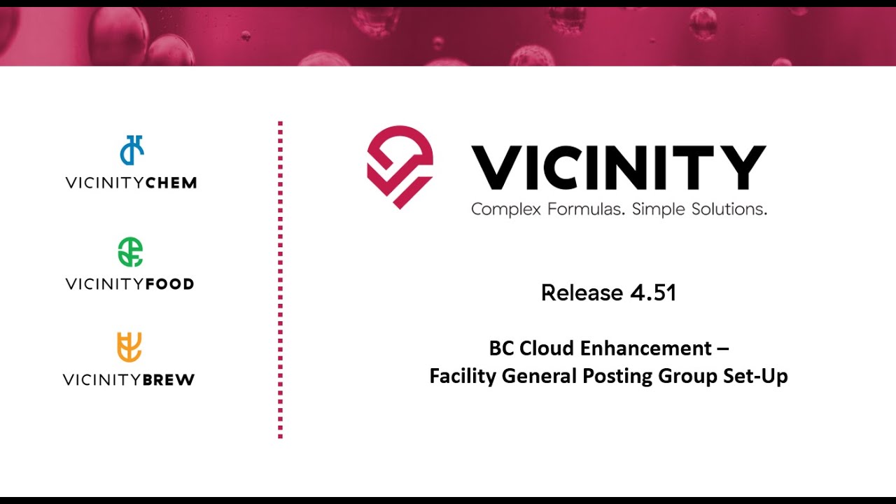 4.51 BC Cloud Enhancement - Facility General Posting Group Setup