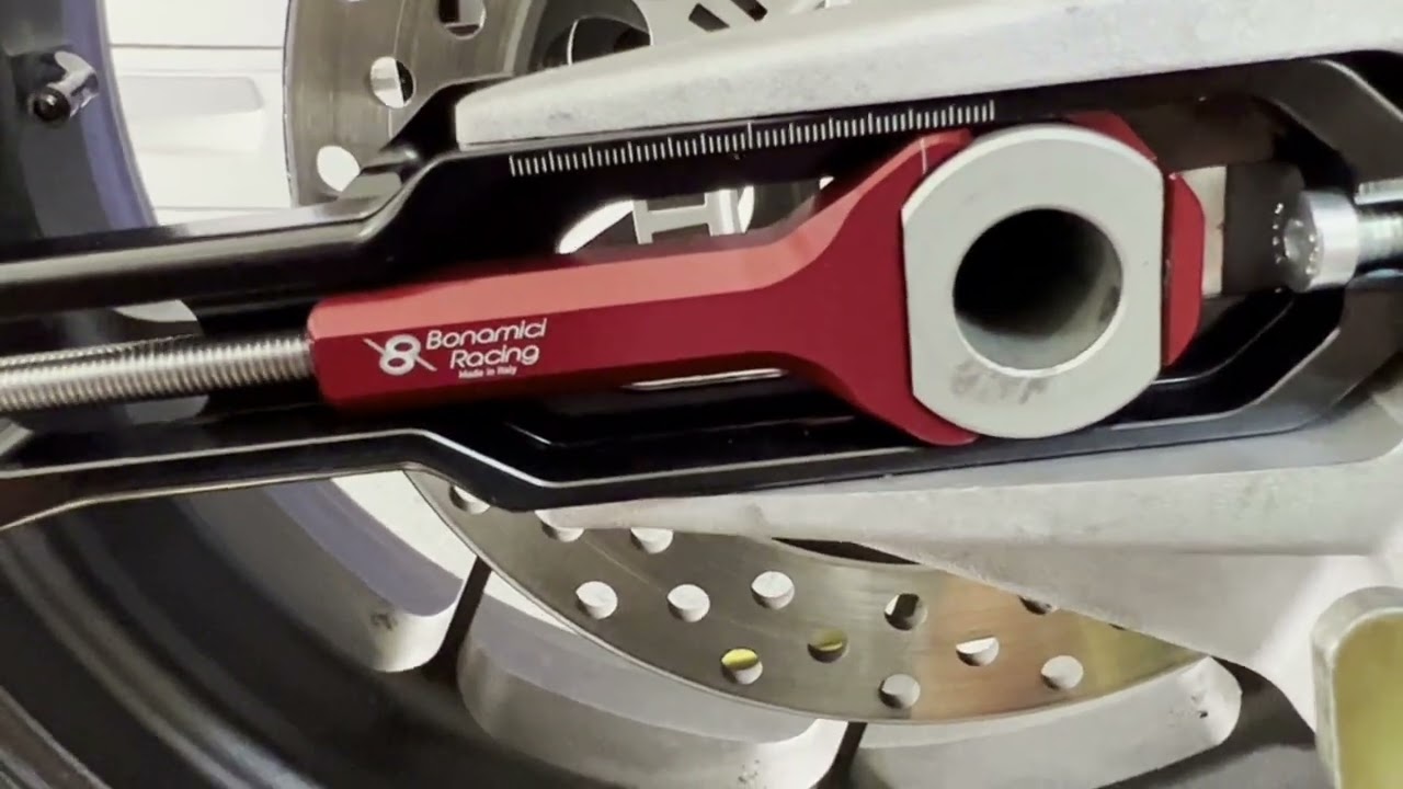 Why does it stick out so far? Bonamici Chain Adjuster Installation on my 2021 Aprilia RSV4 Factory