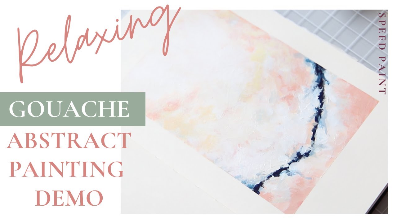 Abstract Gouache Painting, quick and easy
