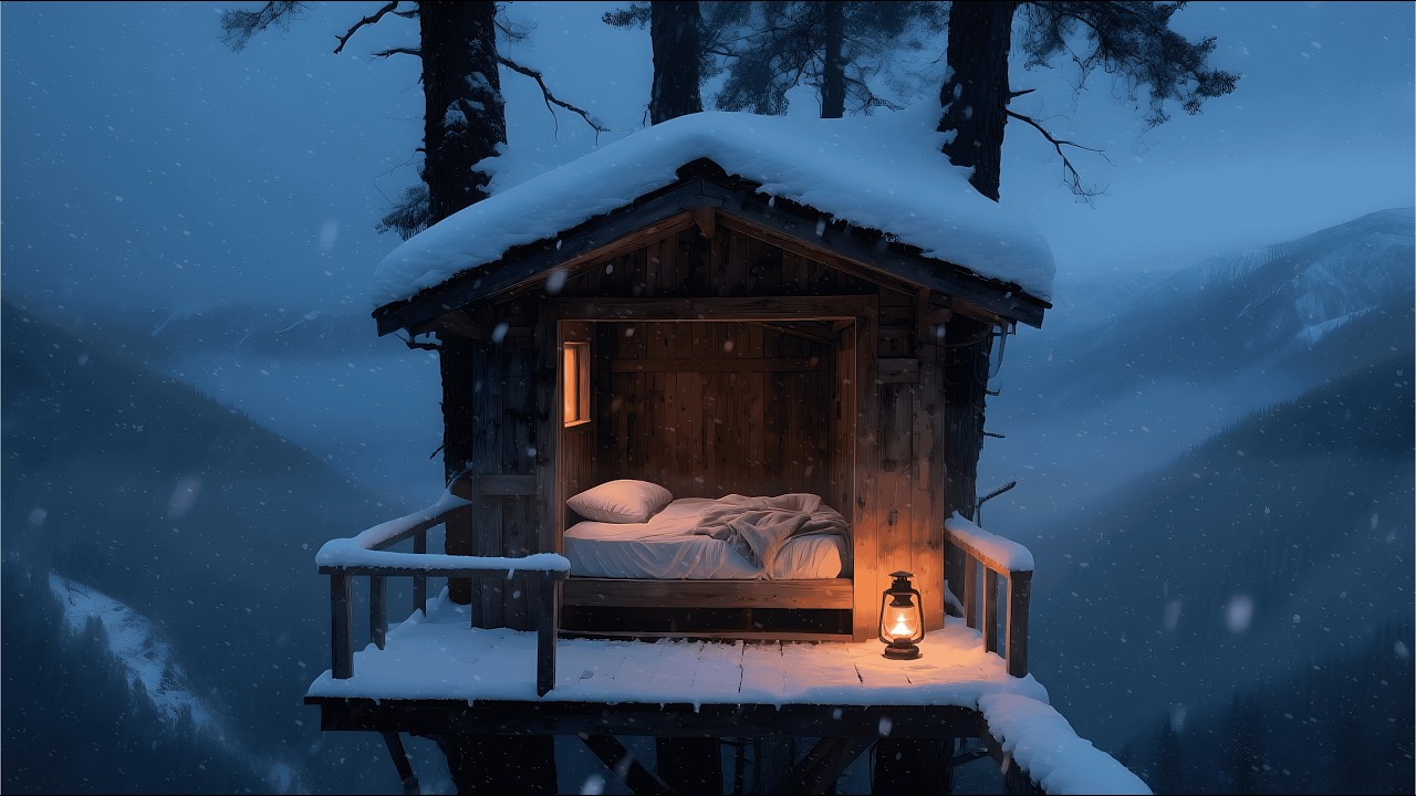 It’s 2AM. Come Inside This Snowy Cabin ❄️ 3 Hour Deep Sleep Music