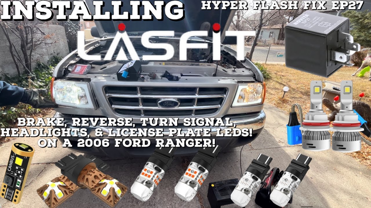 HOW TO INSTALL LASFIT HEADLIGHT, TURN SIGNAL, REVERSE, BRAKE,& LICENSE PLATE LEDS. ON A FORD RANGER