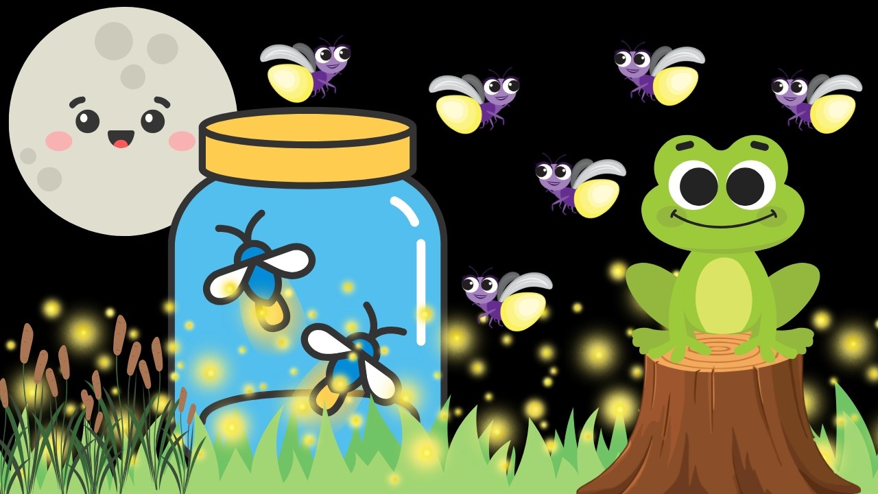 Fireflies & Frogs Baby Sensory Video with Gentle visuals and calming music #babysensoryvideo