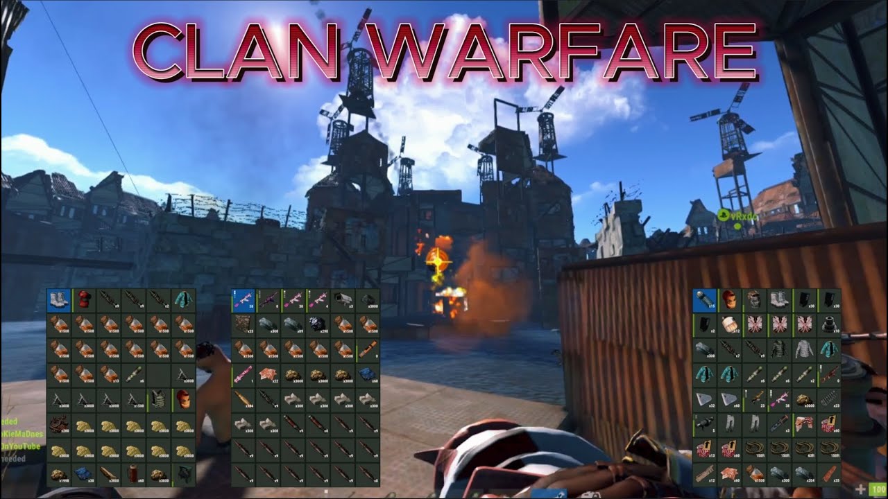 THE GREAT CLAN WARFARE! - Rust Console