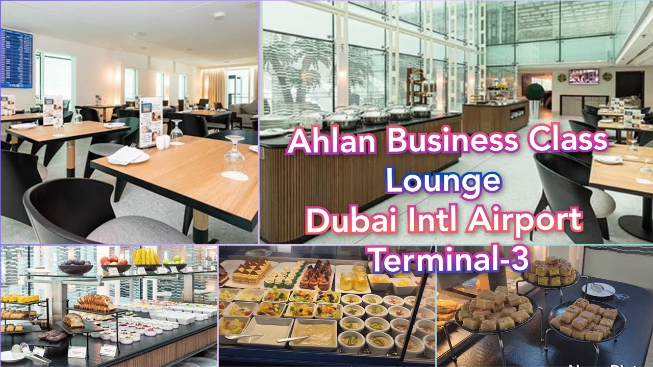 Ahlan Business Class Lounge | Dubai Intl Airport | Terminal 3 #yt #dubai #travel #food #viralvideo