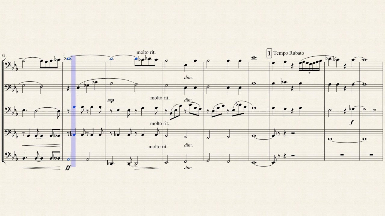 THE SEVENTH NIGHT OF JULY for Baritone&Tuba Quintet Short ver. (Itaru Sakai)