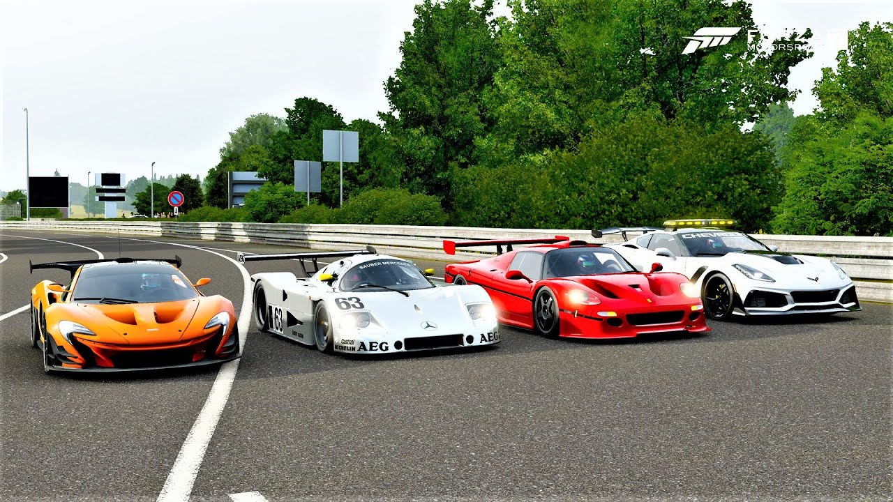Forza 7 Drag race: McLaren P1 LM vs Corvette C7 ZR1 (1000hp) vs Sauber C9 vs Ferrari F50 GT