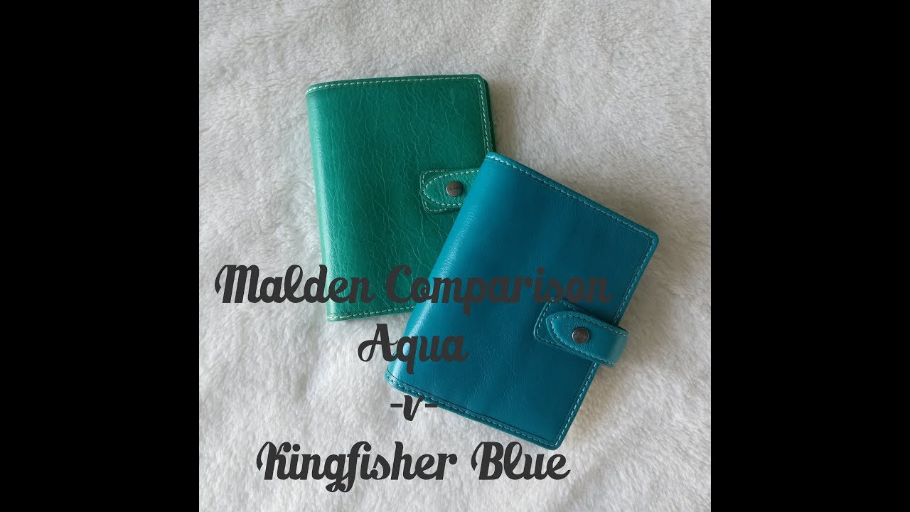 Filofax Malden Comparison - Aqua -v- Kingfisher Blue