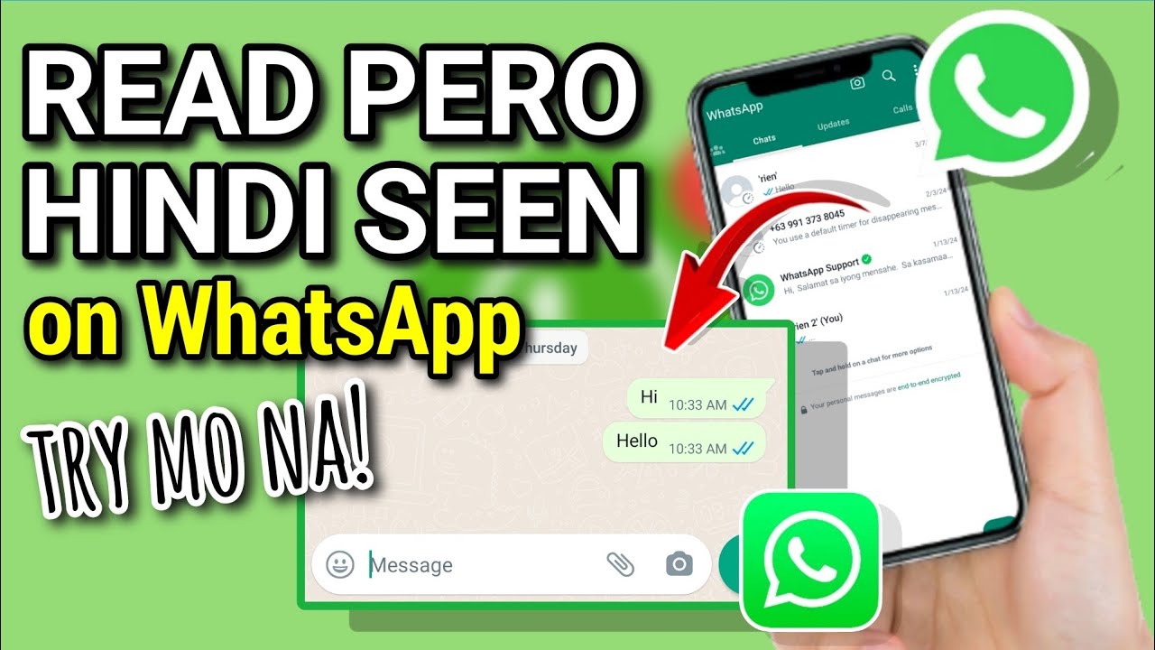 PAANO MABASA ANG MGA MESSAGES SA WHATSAPP NANG HINDI SEEN | NEW TRICKS | Riencyll Cabile