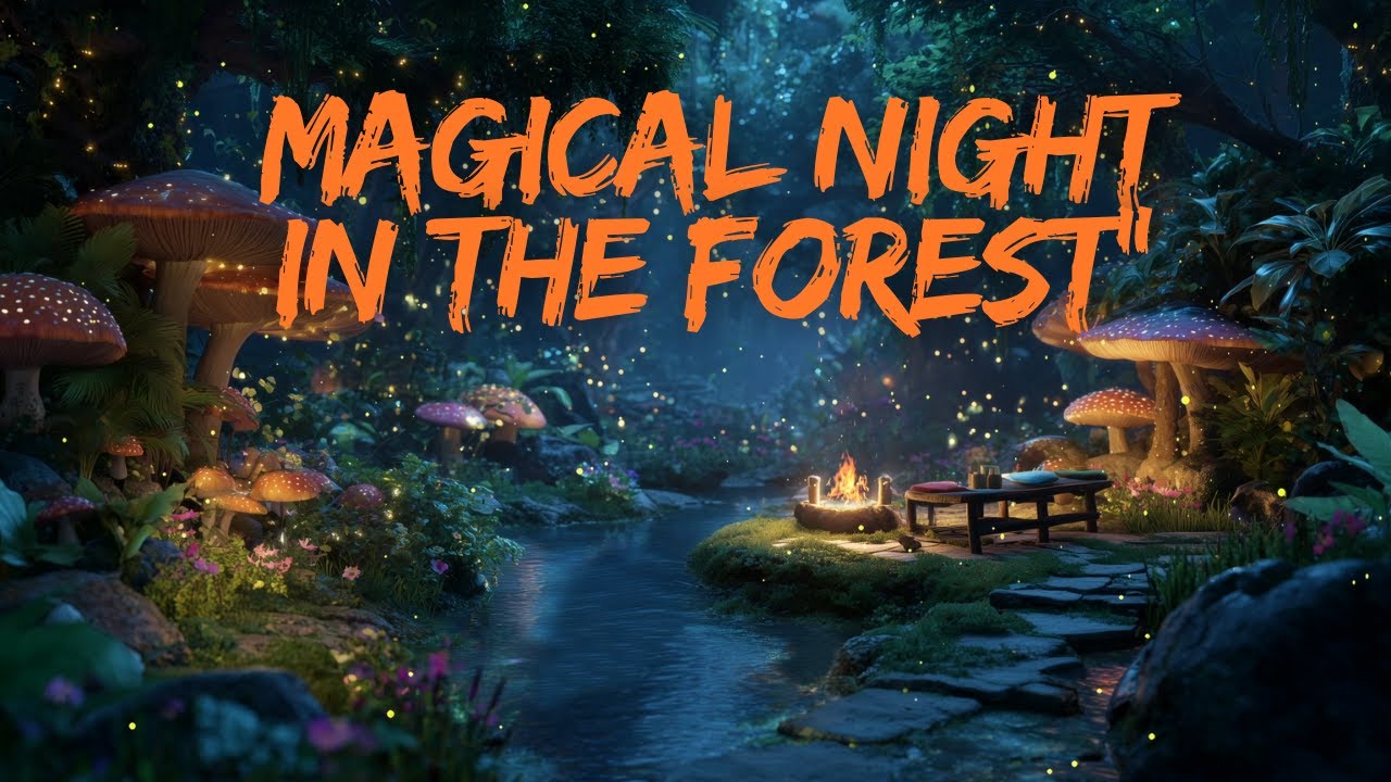 Magical Night in the Forest 🌌 | Enchanting Ambience for 8 Hours