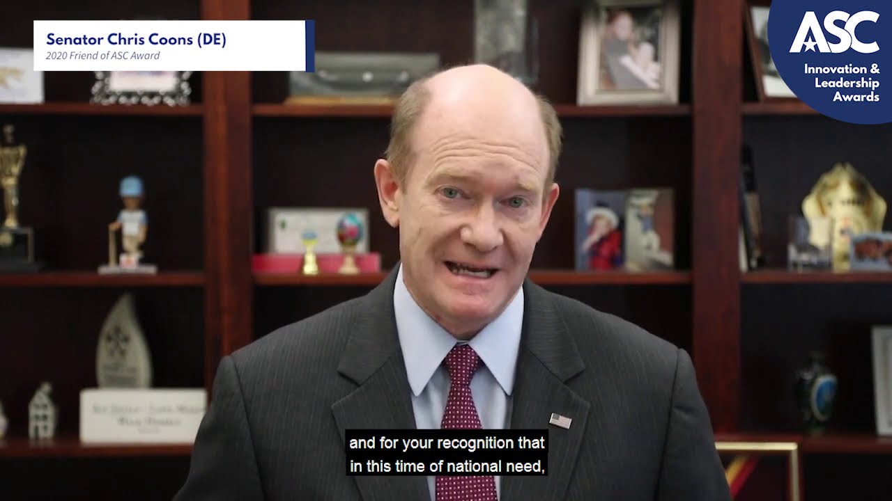 Senator Chris Coons (Delaware) - Friend of ASC Award