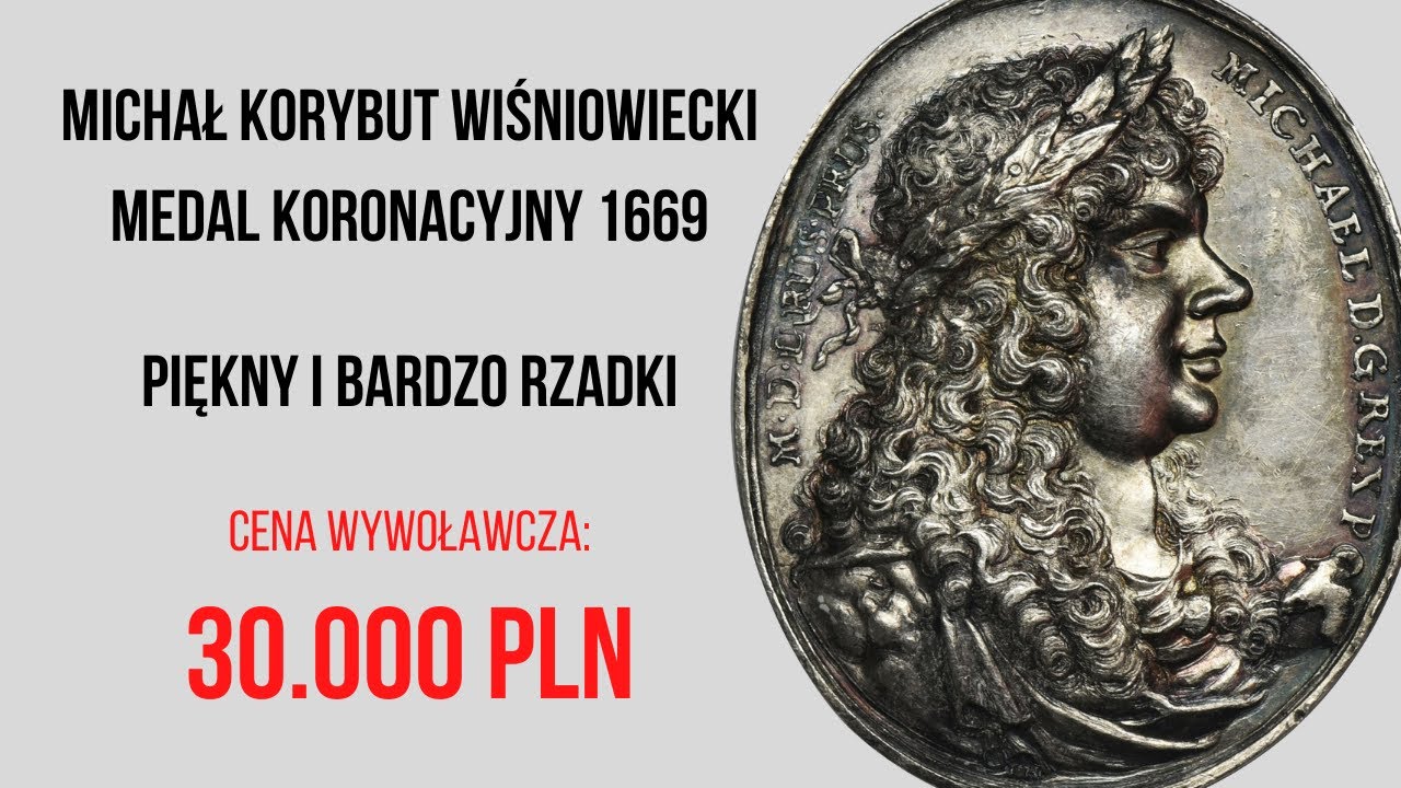 Michał Korybut Wiśniowiecki, Medal koronacyjny 1669 - PIĘKNY I BARDZO RZADKI