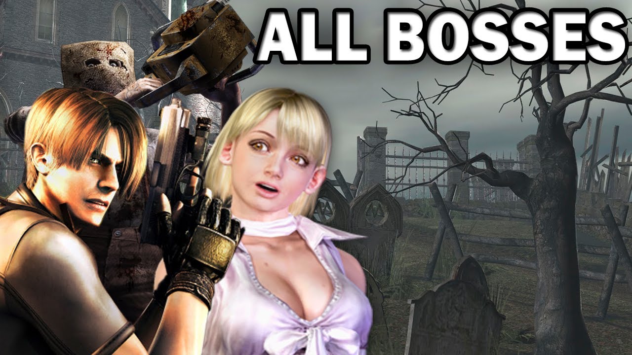 Resident Evil 4 Remastered - All Bosses (With Cutscenes) HD