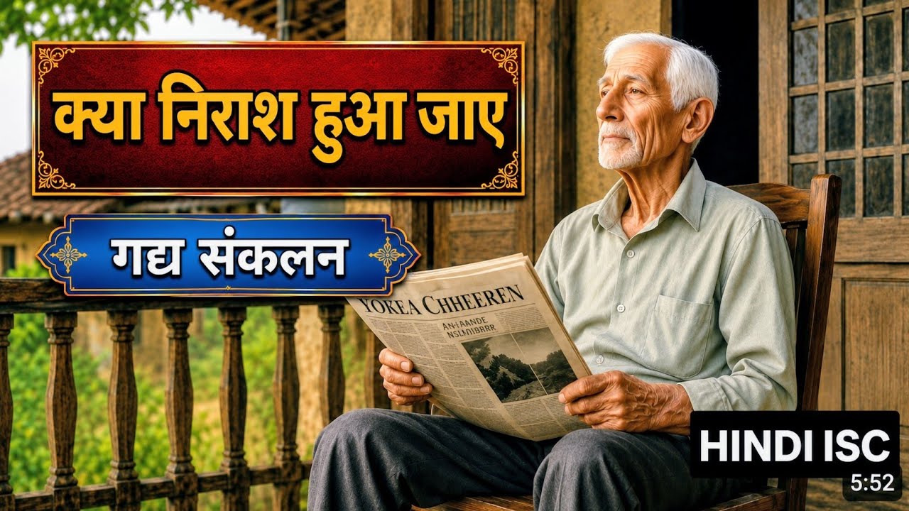 क्या निराश हुआ जाए - Full Story | ISC Hindi | Hazari P.D | Class 12 | Gadya Sankalan | Chapter-7