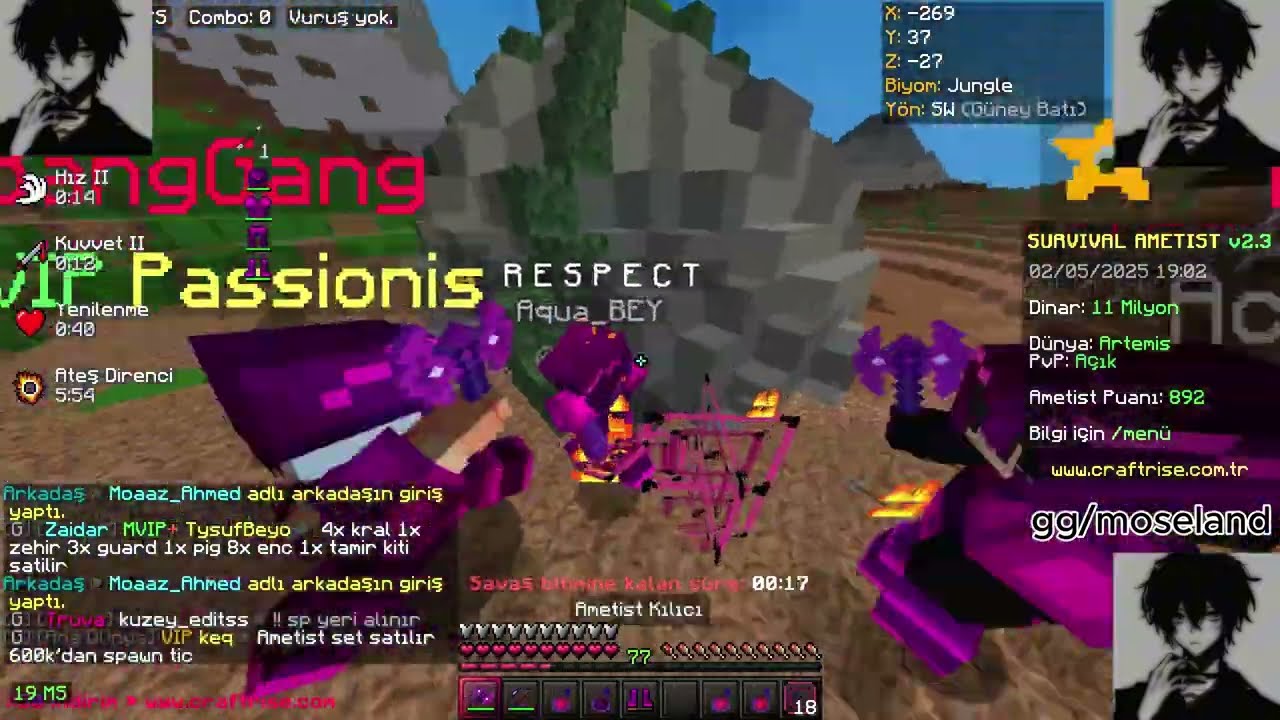 TEK BAŞIMA BÜTÜN SUNUCUYU KESTİM !!! Survival Ametist Ortaya Karışık pvp Ne Ararsan Var