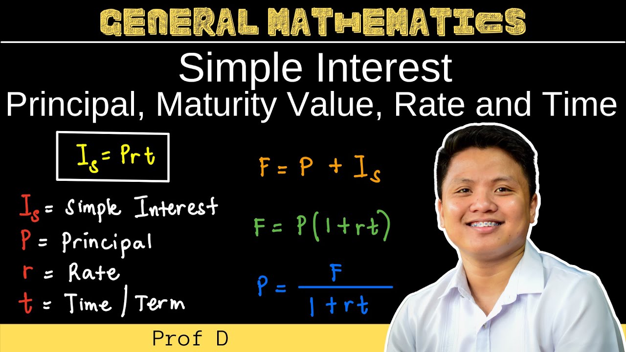 Simple Interest | Finding Interest, Principal, Rate, Time, and Maturity Value | General Mathematics
