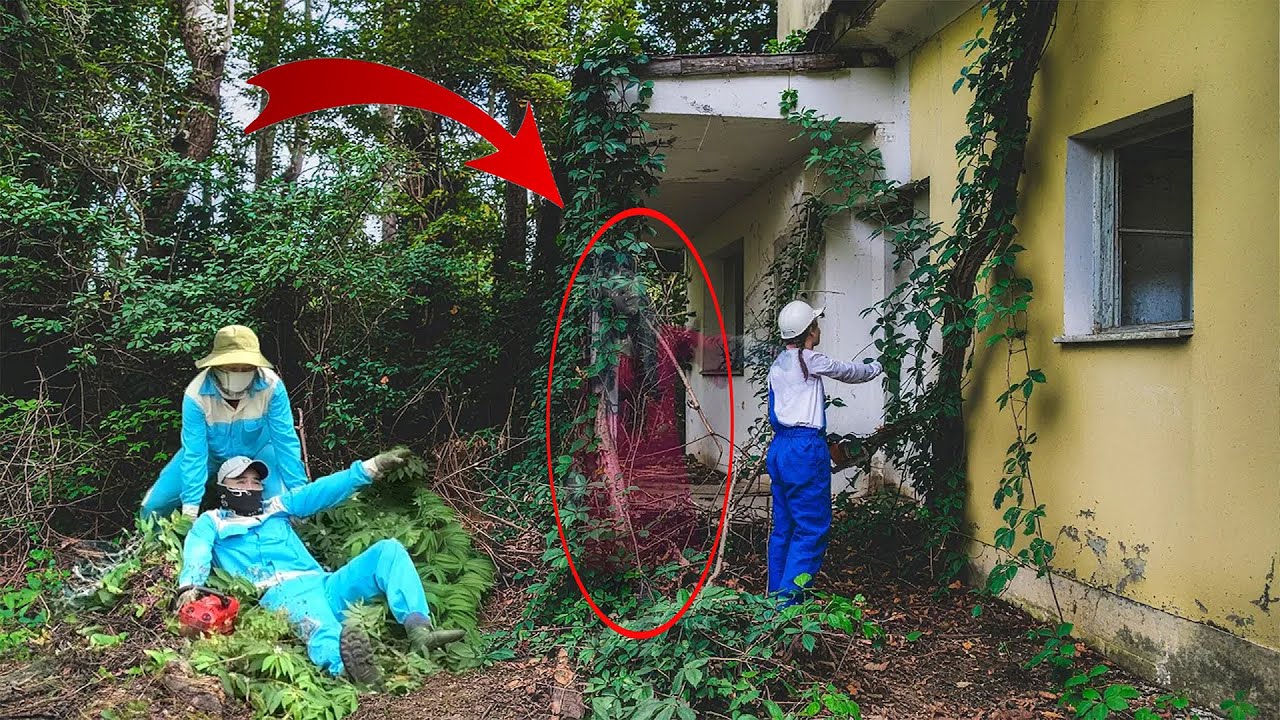 Abandoned House Mystery: Chainsaw Worker Sees Red Ghost While Cutting Vines — Emergency Rescue!