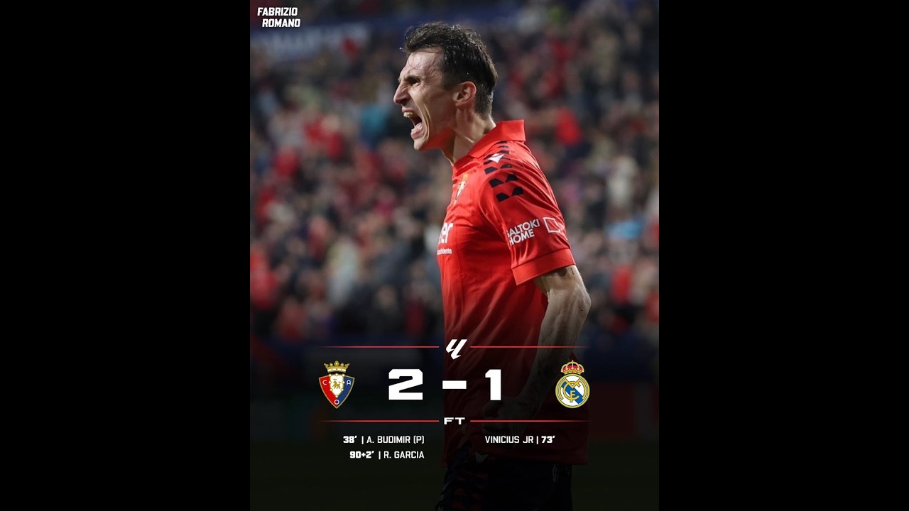 REAL MADRID PEDI KONT EKIP OSASUNA AN. YON VYE DEFET POU REAL. VINICIUS FE GOL