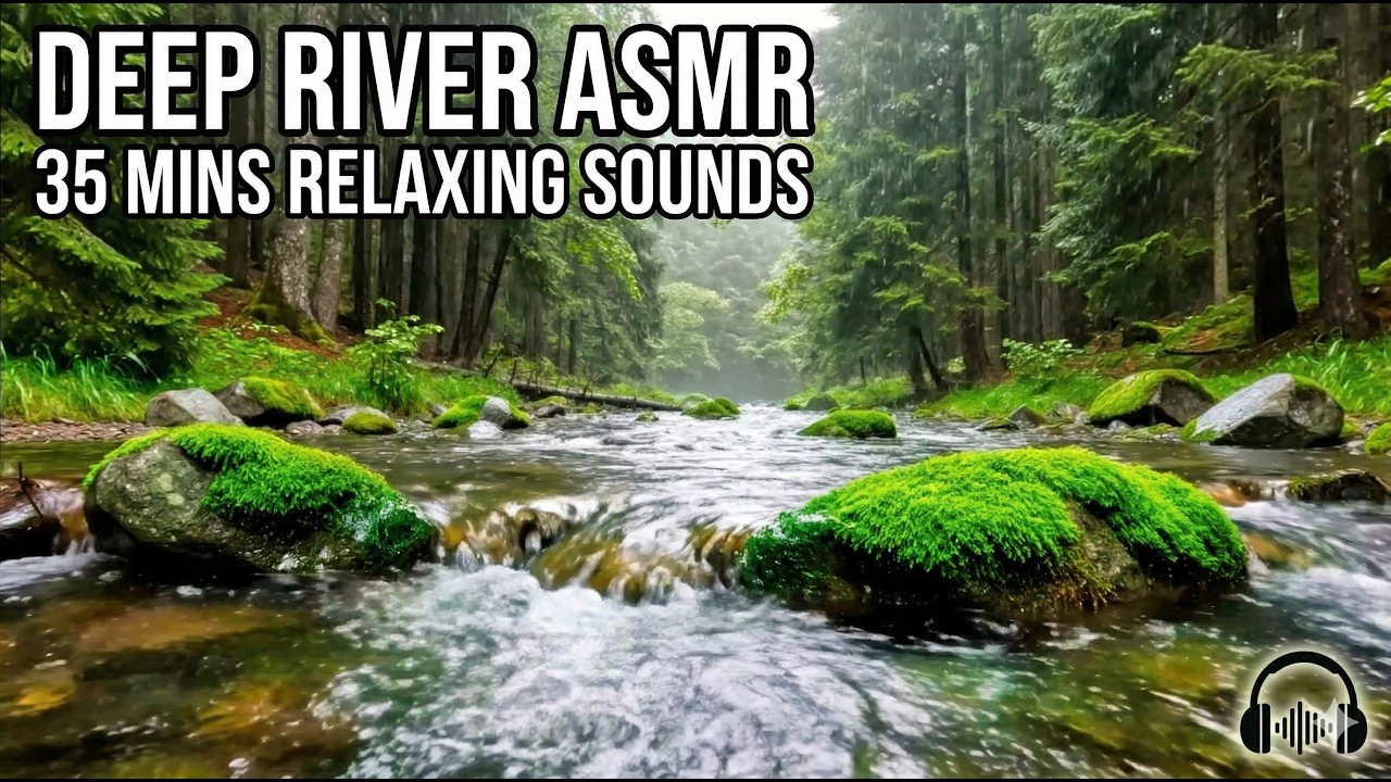 Peaceful Woodland Stream 🌿 ASMR Bubbling Water & Forest Ambience to Fall Asleep