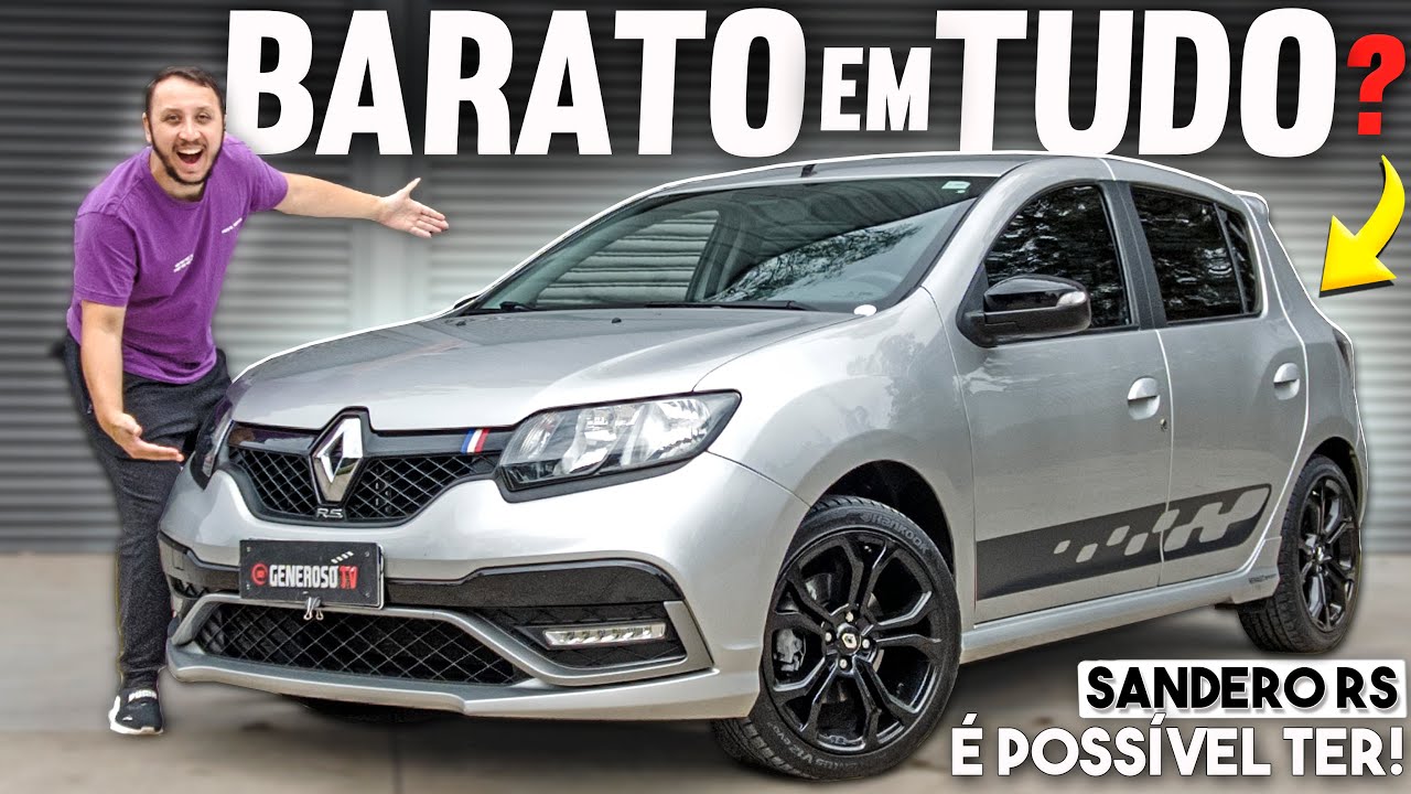 BARATO e CABE no BOLSO😱 O INCRÍVEL CUSTO BENEFÍCIO que é o RENAULT SANDERO RS🔥