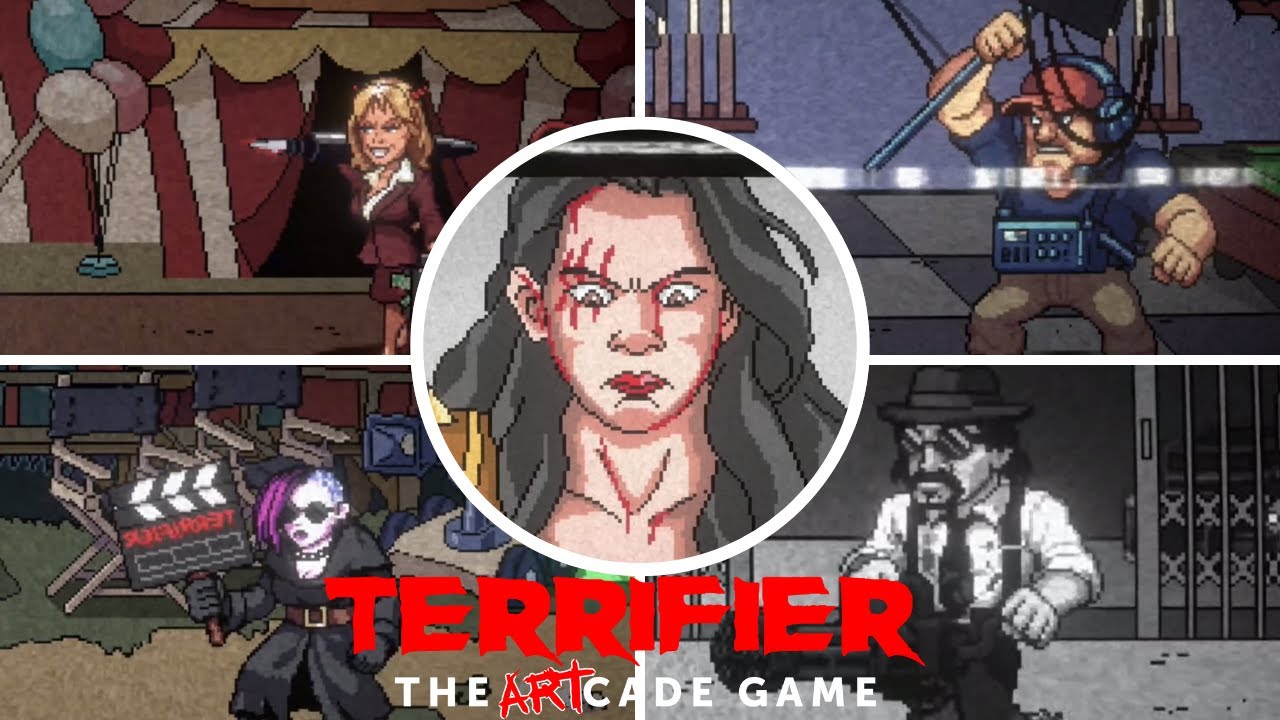 Terrifier:The ARTcade Game All Bosses Fight & Ending [4K60FPS]