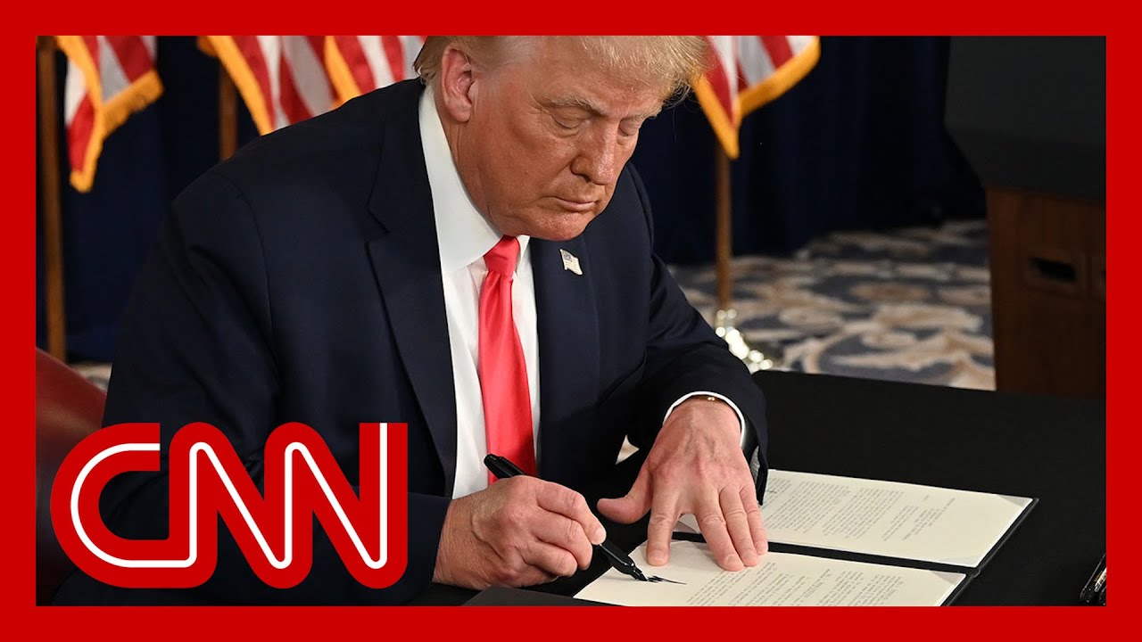 President Trump signs executive actions targeting economy