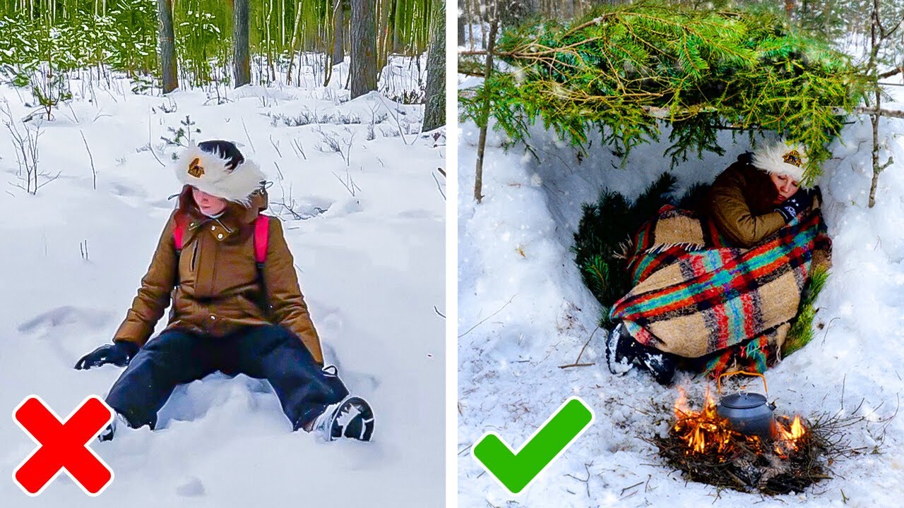 How to Build A Bushcraft Shelter And Winter Survival Tips
