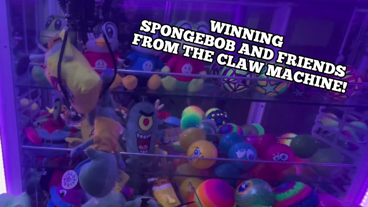 WINNING SPONGEBOB AND FRIENDS FROM THE CLAW MACHINE! (AMF Bowing Alley)