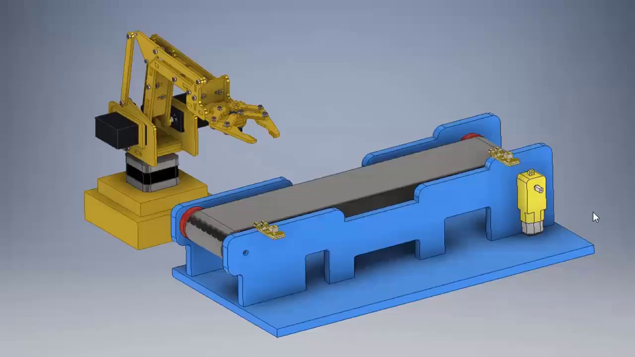 Automatizacion Brazo Robotico y Faja transportadora - LabView. Rslogix 5000 - KepServer - Arduino