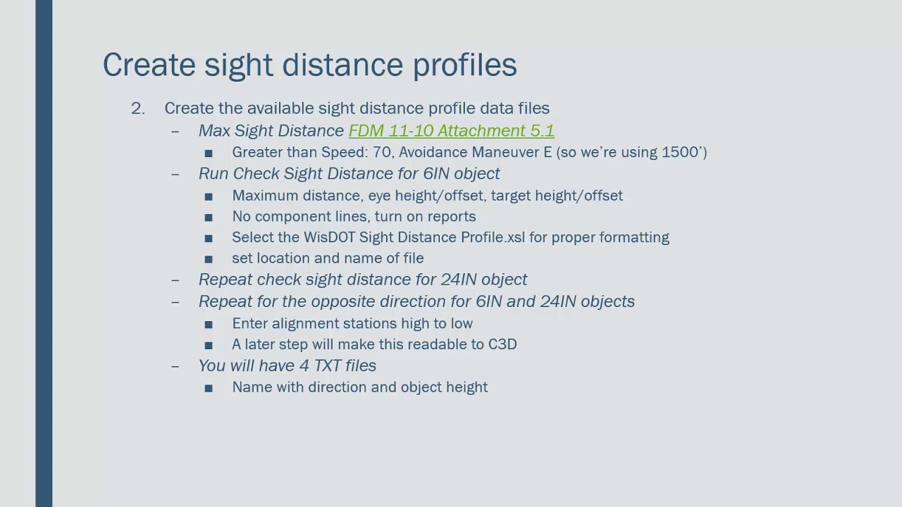 Civil 3D Workshop 2020 - Stopping Sight Distance