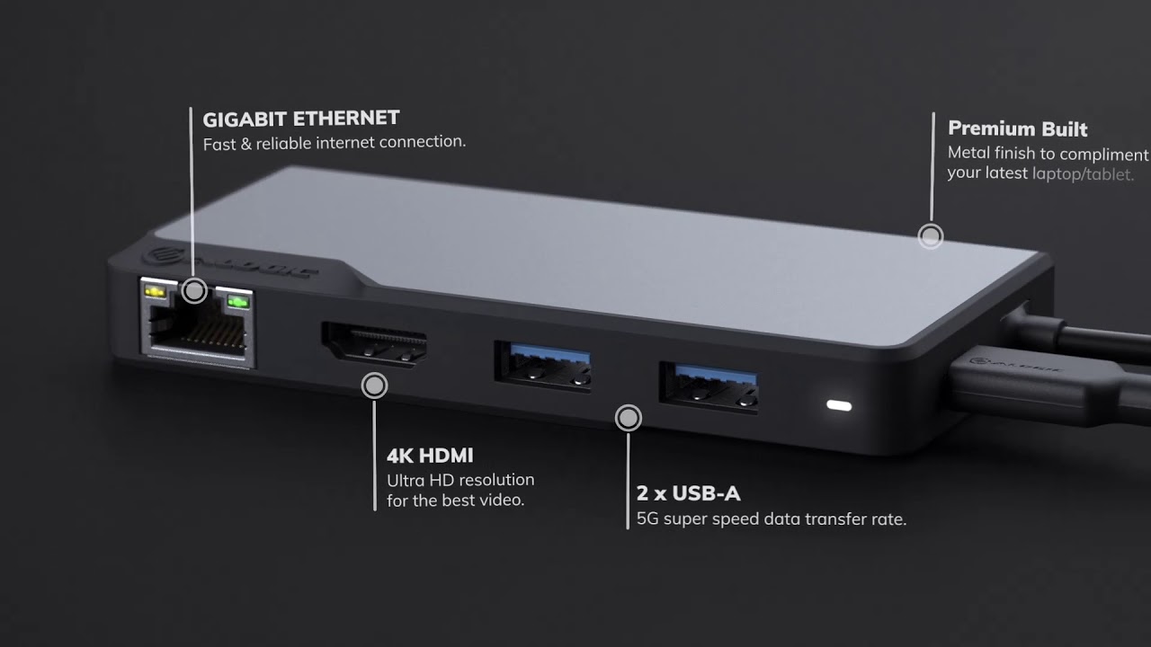 Alogic USB-C Fusion Alpha 5-in-1 Hub @ JB Hi-Fi