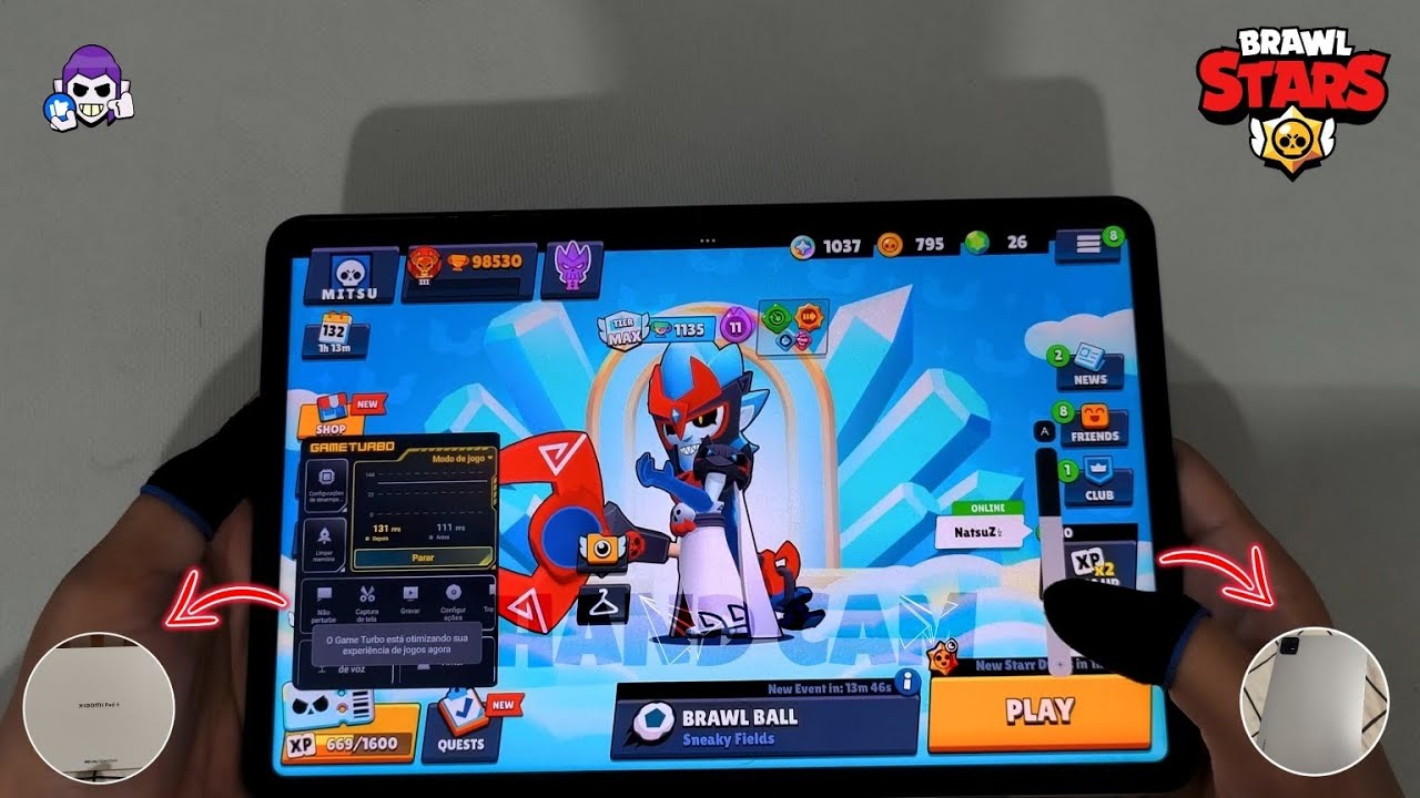 XIAOMI PAD 6 👑 НАВЫКИ МОРТИС 144 FPS 🔥 - Brawl Stars | Ручная камера