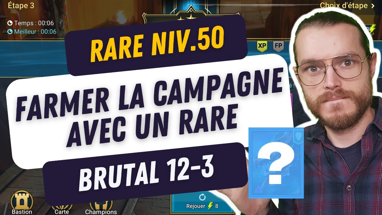 RAID SHADOW LEGENDS FARMER LA CAMPAGNE AVEC UN CHAMPION RARE 50