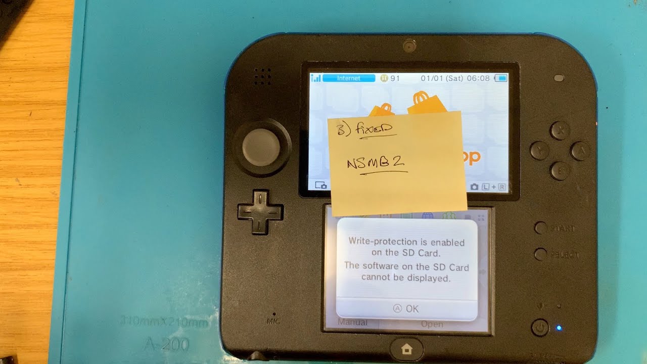 10 x 2DS - Number 3 - Revisit  - SD Card Locked Fault : Fix