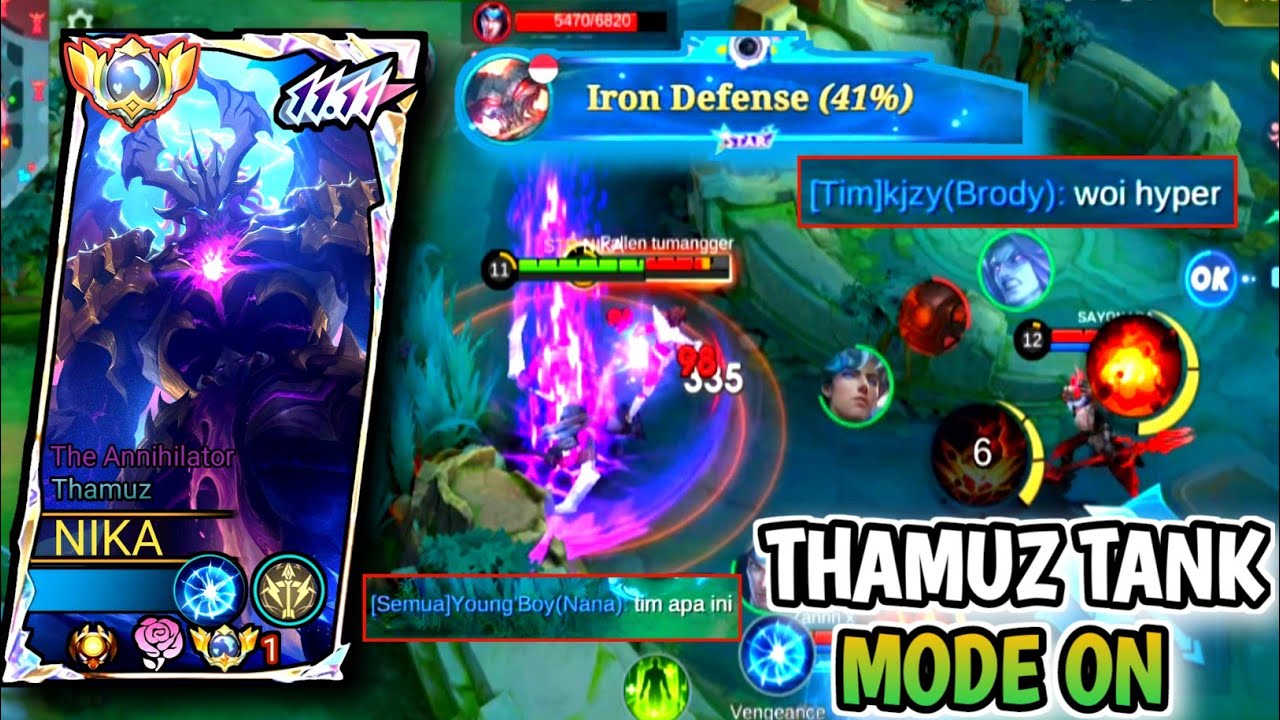 BEST BUILD ROAMER THAMUZ 2025‼️DI TROLL HYPER SATU TIM, THAMUZ GENDONG SOLUSI NYA - MOBILE LEGENDS