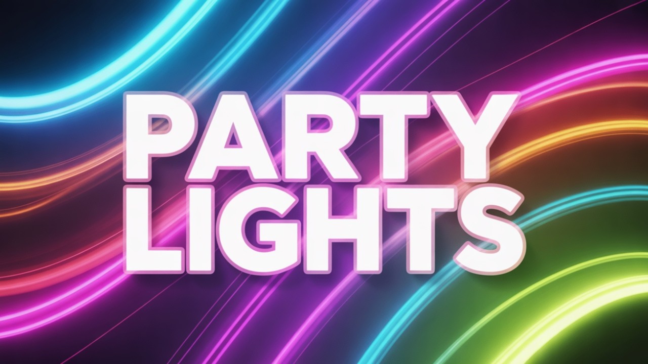 PARTY LIGHTS &ndash; Flashing LED Lights, Color Changing Screen & Dance Music