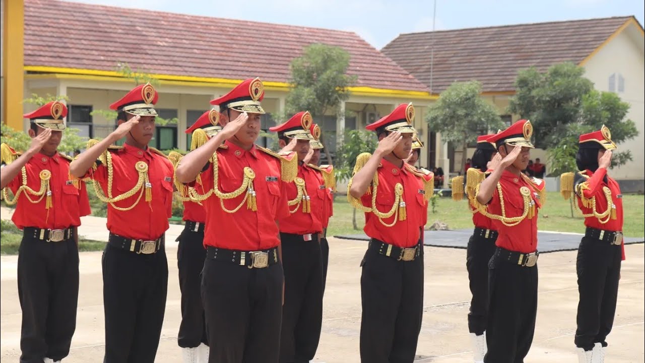 PASKIBRA SMKN COMPRENG (SAGANA) Peresmian Gedung Pasca Panen 27-02-2024
