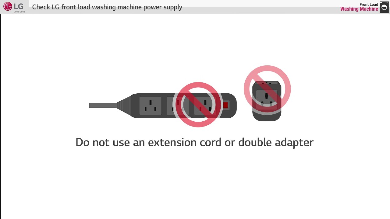 [LG Front Load Washer] - Power Supply Guide for Washer