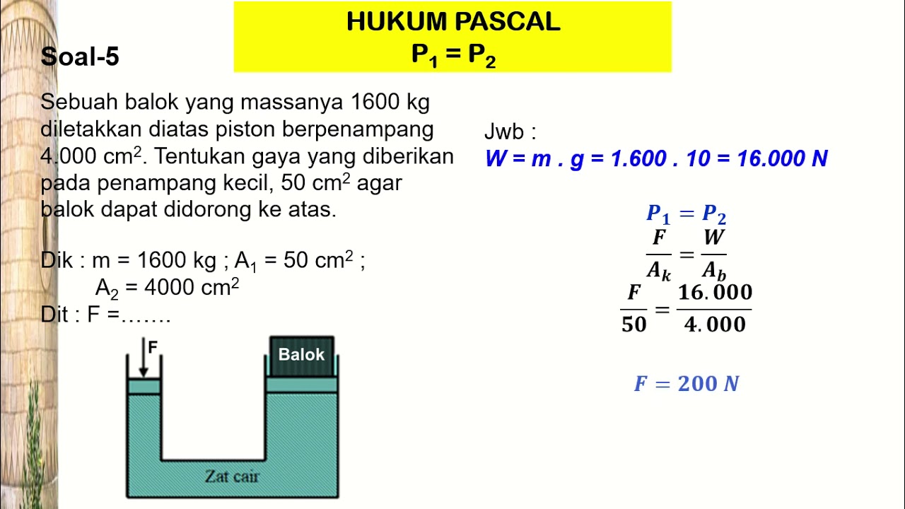 10 Soal - Penyelesaian Fluida Statis
