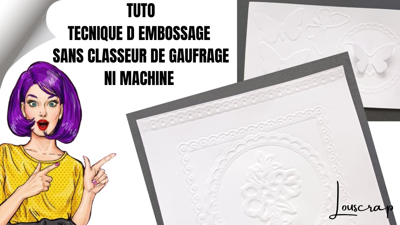TUTO astuce embossage SANS MACHINE  #scrapbooking #scrapbook #creative