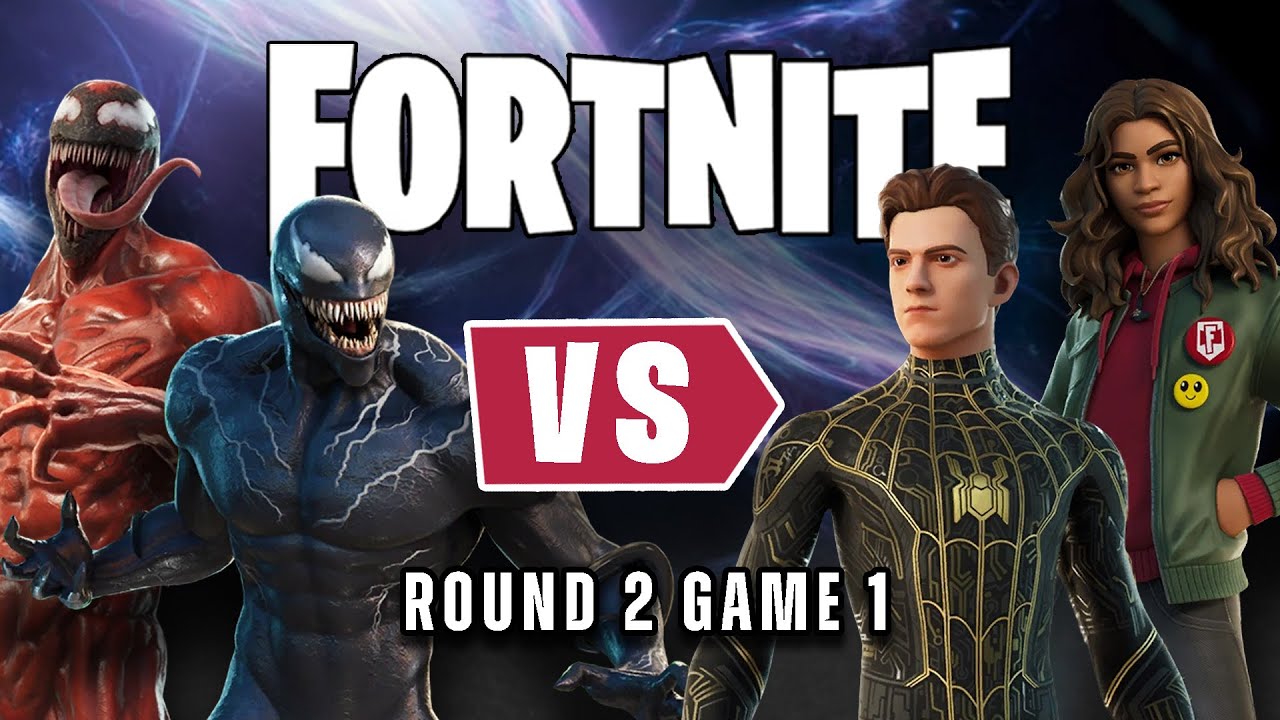 Venom & Carnage vs Spider-Man & MJ in Fortnite | Round 2 - Game 1