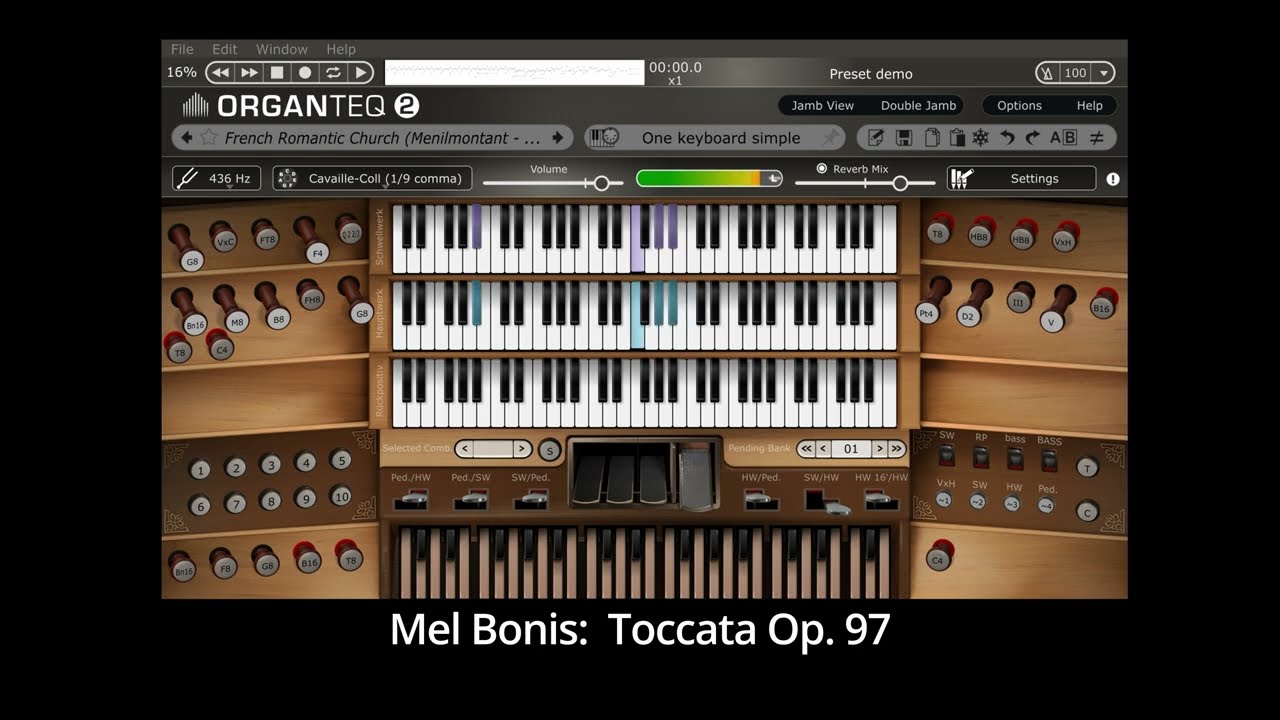 Organteq 2.1 Sound-Demo 1: 2 Stücke Mel Bonis (Romantisch)
